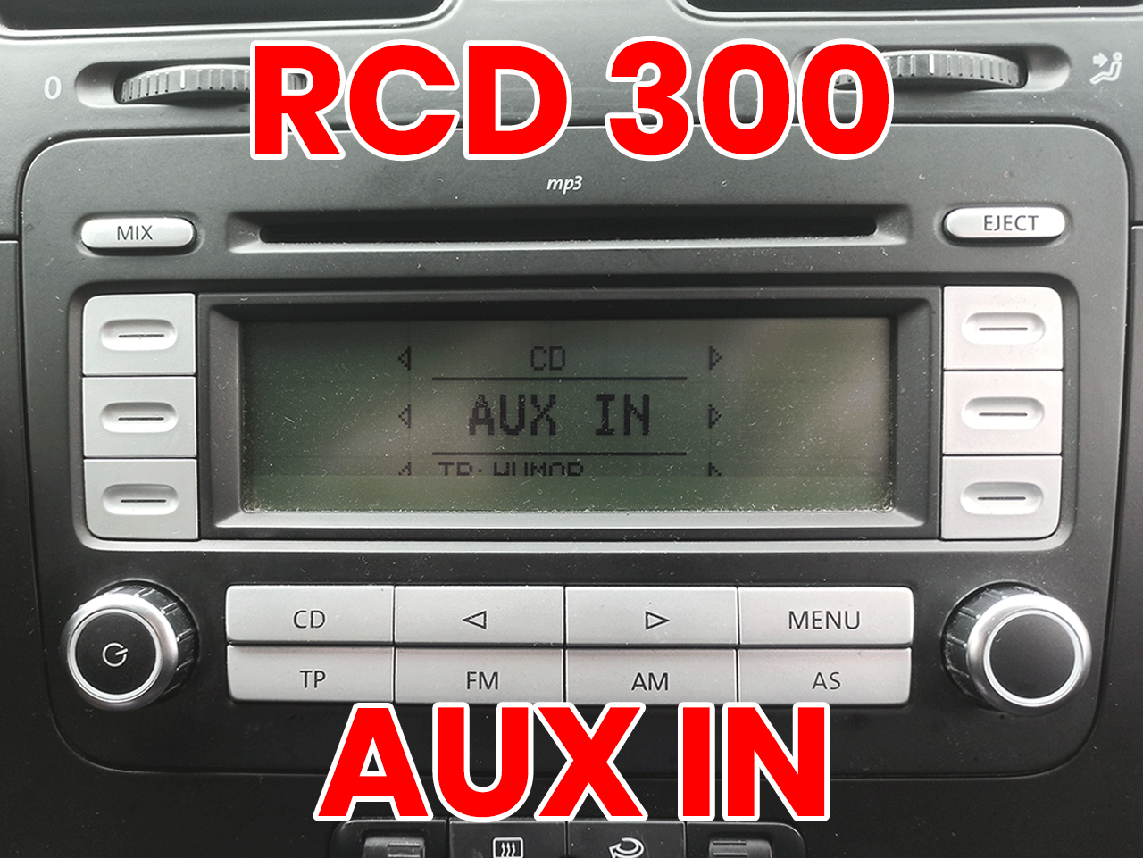 Как подключить и активировать AUX на магнитоле RCD300